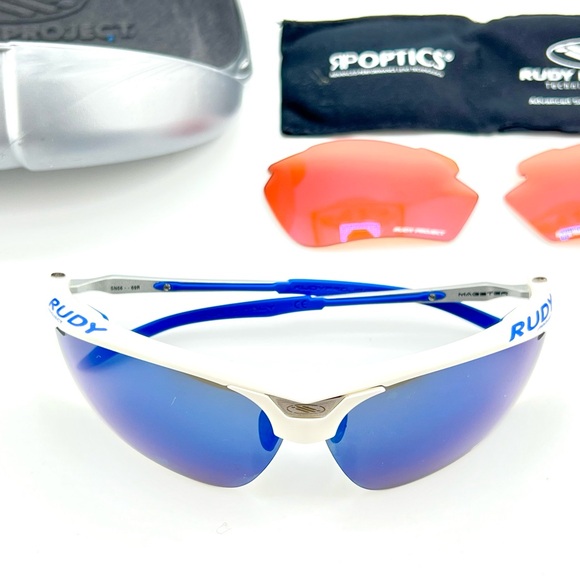 Rudy Project Magster Racing Sunglasses SN66-69R with Case & Extra Lenses MINT! - Picture 3 of 16